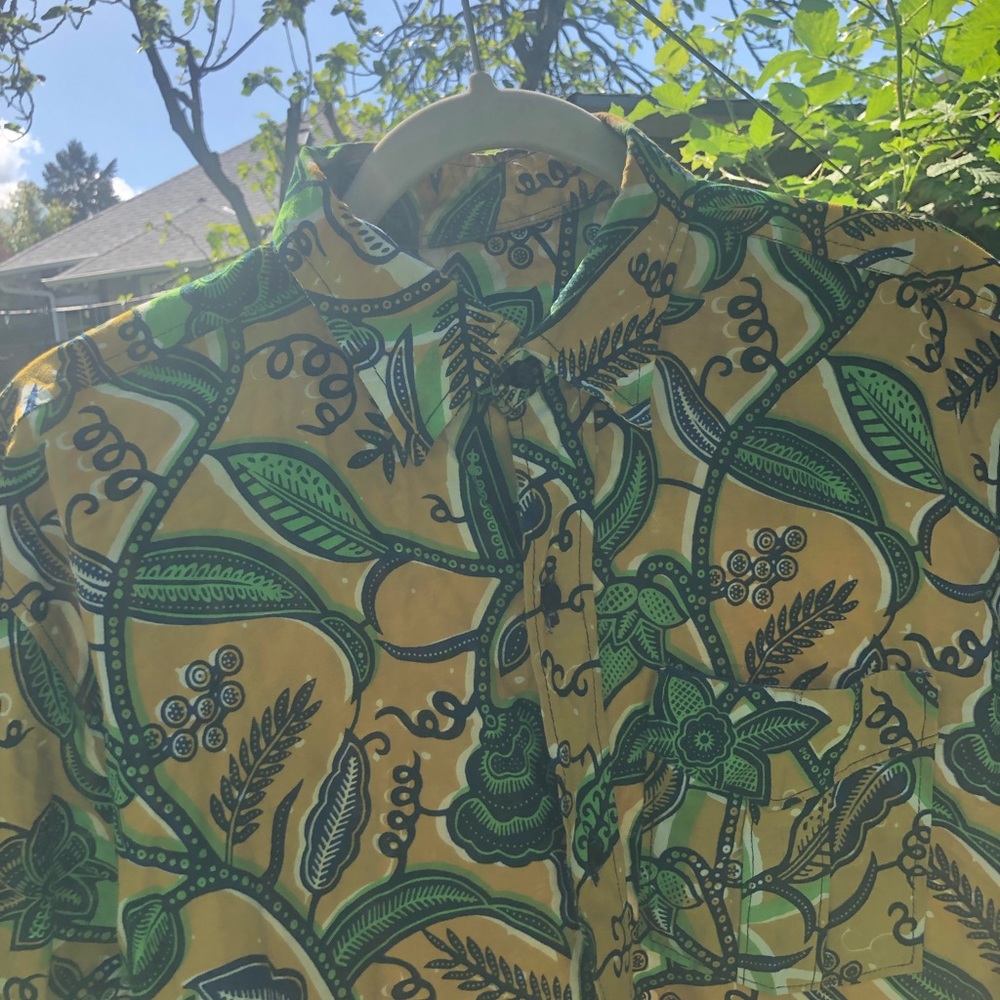 African print polo shirt